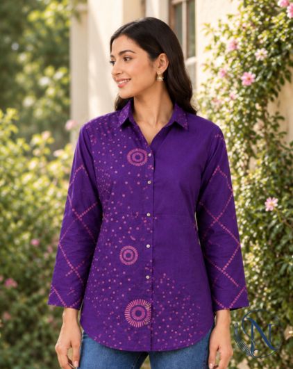 Nefioraa Women's Multicolor Floral Printed Natural Crepe Shirt | Premium Relaxed Fit Casual, Office & Resort Wear